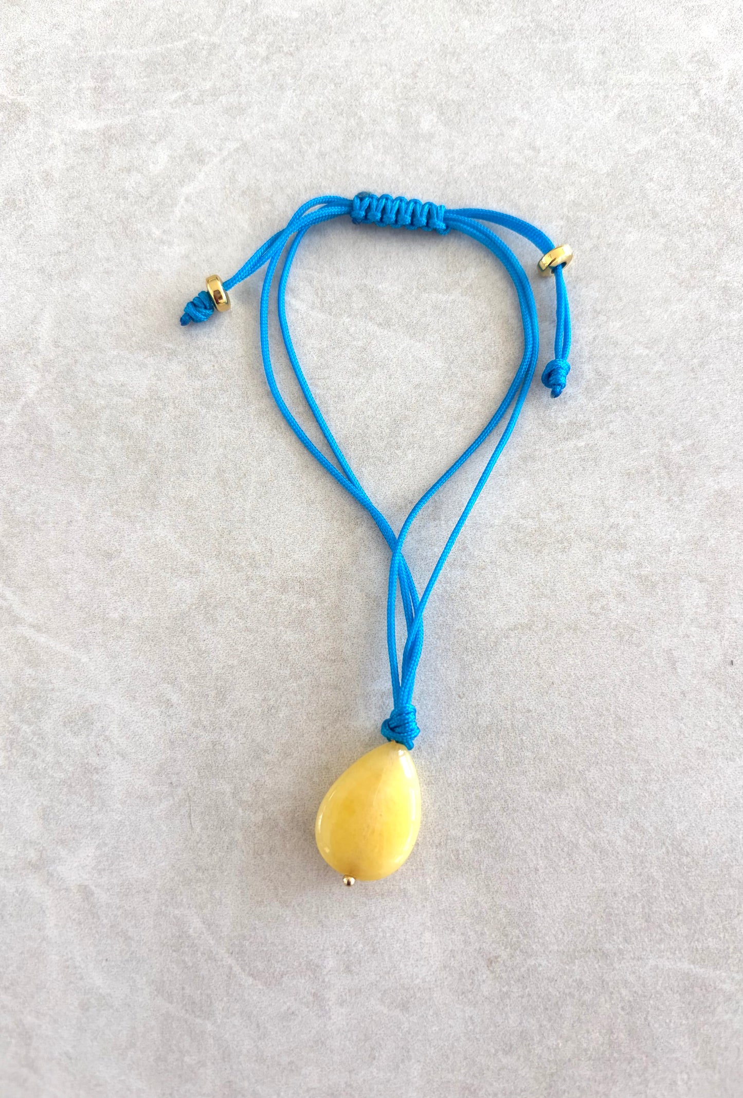 Pulsera semipreciosa gota amarilla