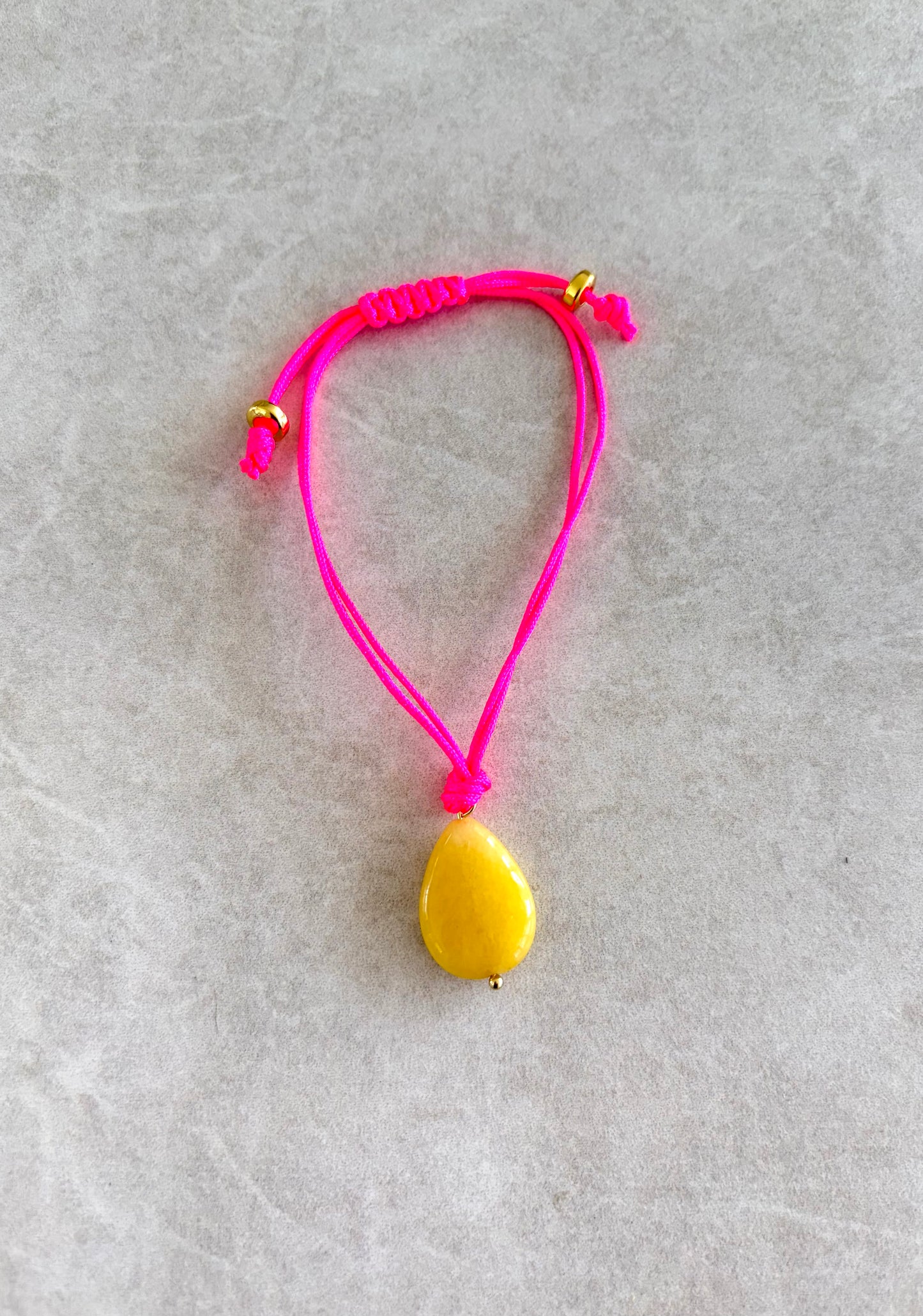 Pulsera semipreciosa gota amarilla