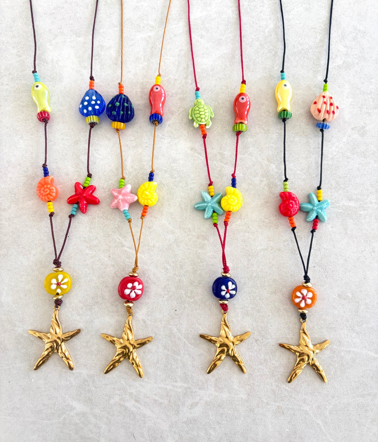 Collares en hilo y lampwork