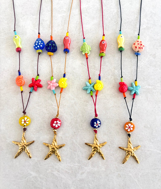 Collares en hilo y lampwork