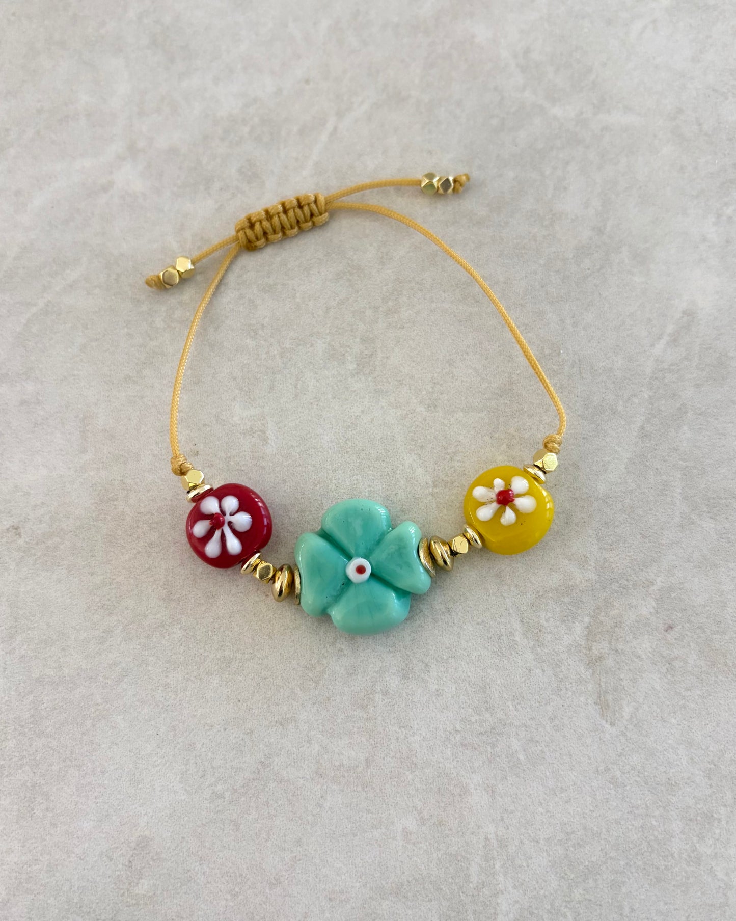 Pulsera flor central