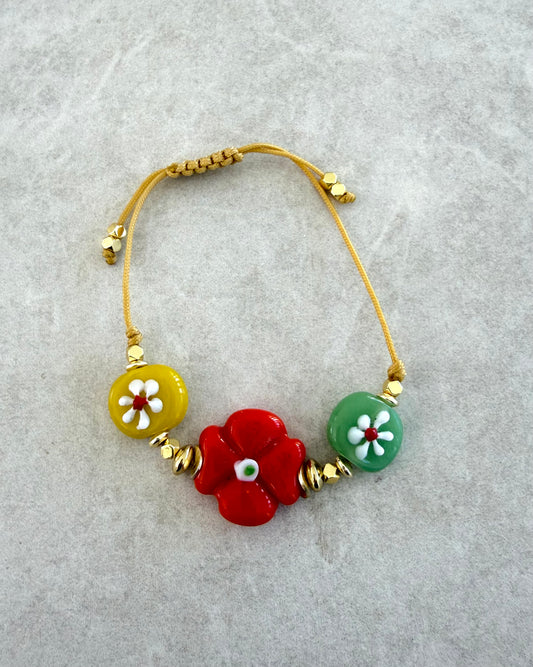 Pulsera flor central