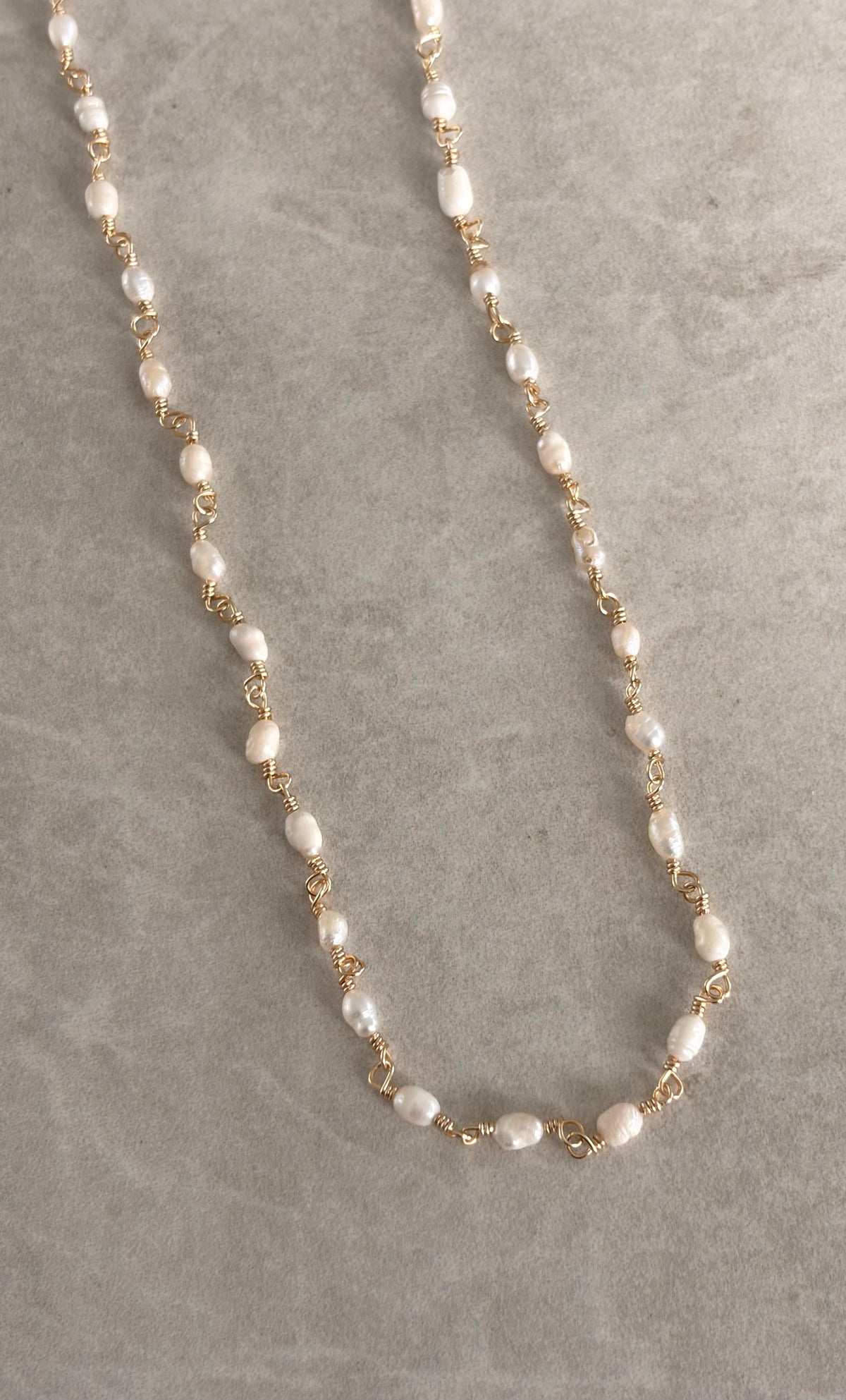 Collar alambrado perla mini rice