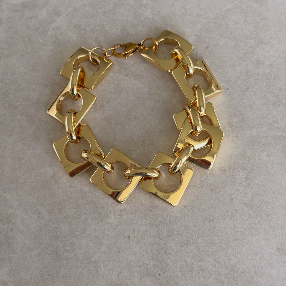 Pulsera eslabones cuadrados