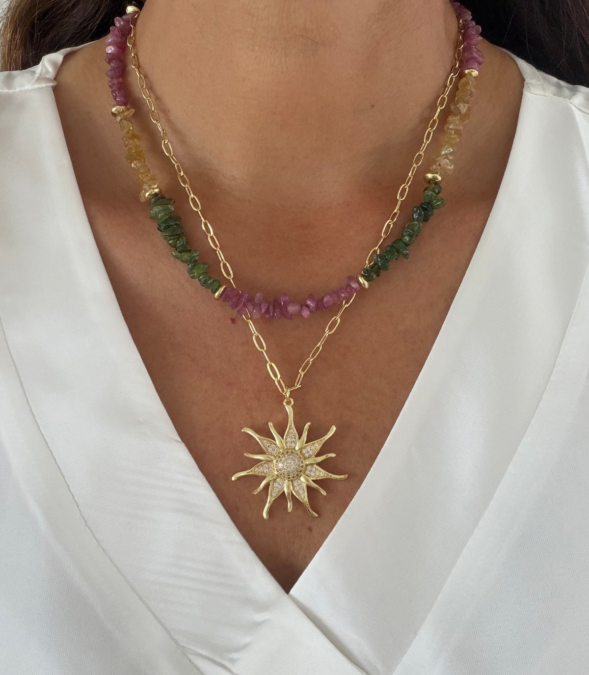 Collar Tourmaline Chips