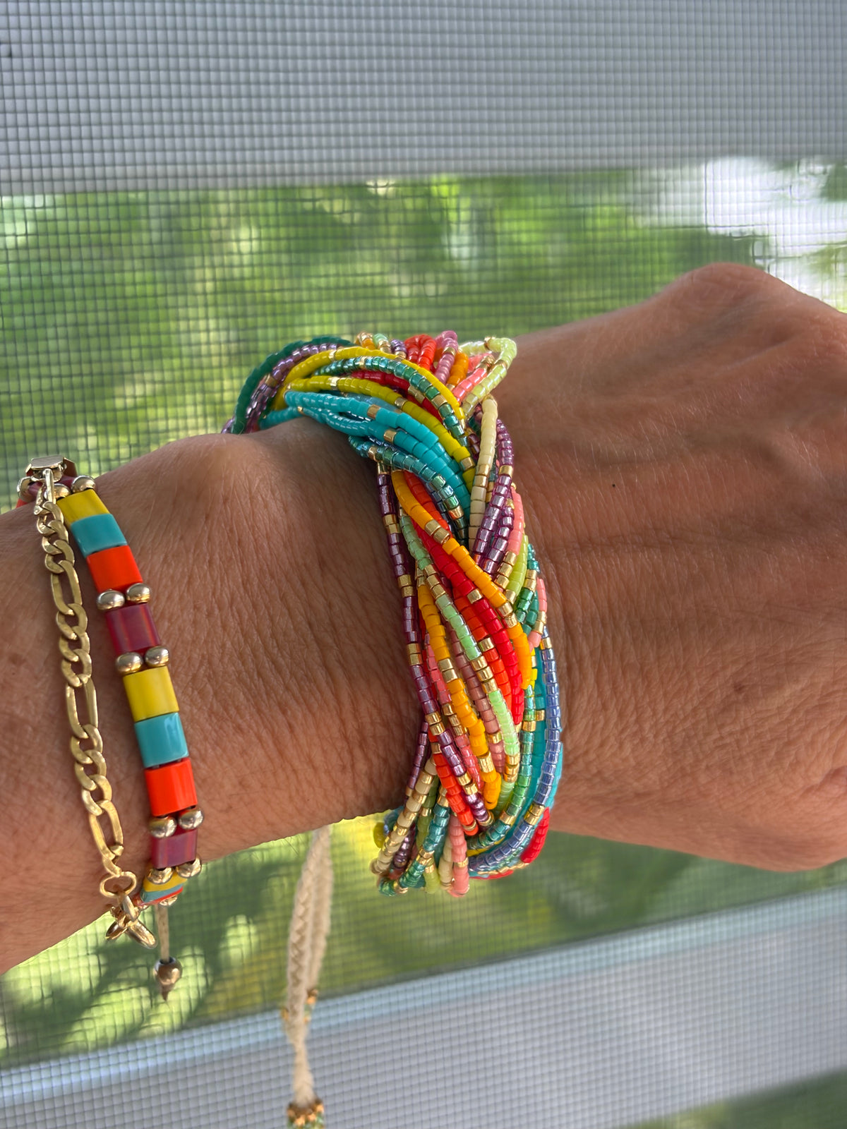 Pulsera en Miyuki 30 lineas