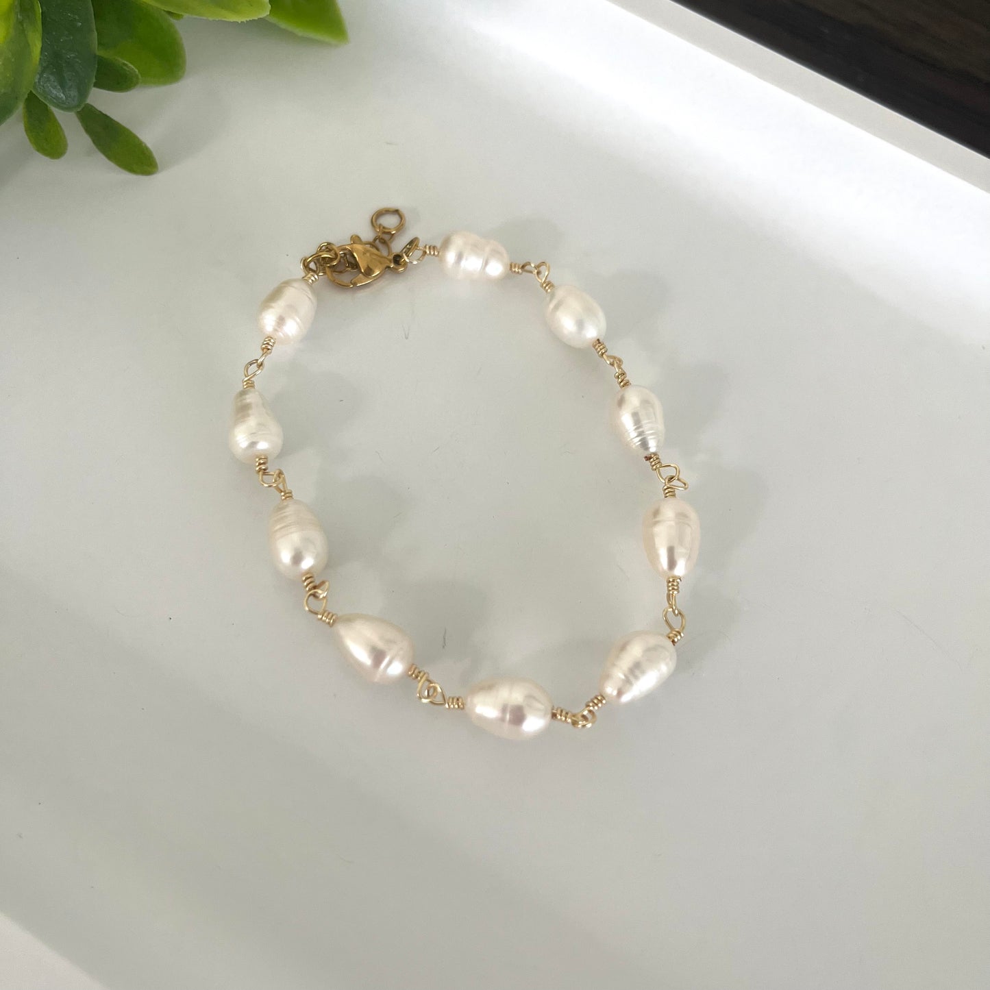 Pulsera rice blanca