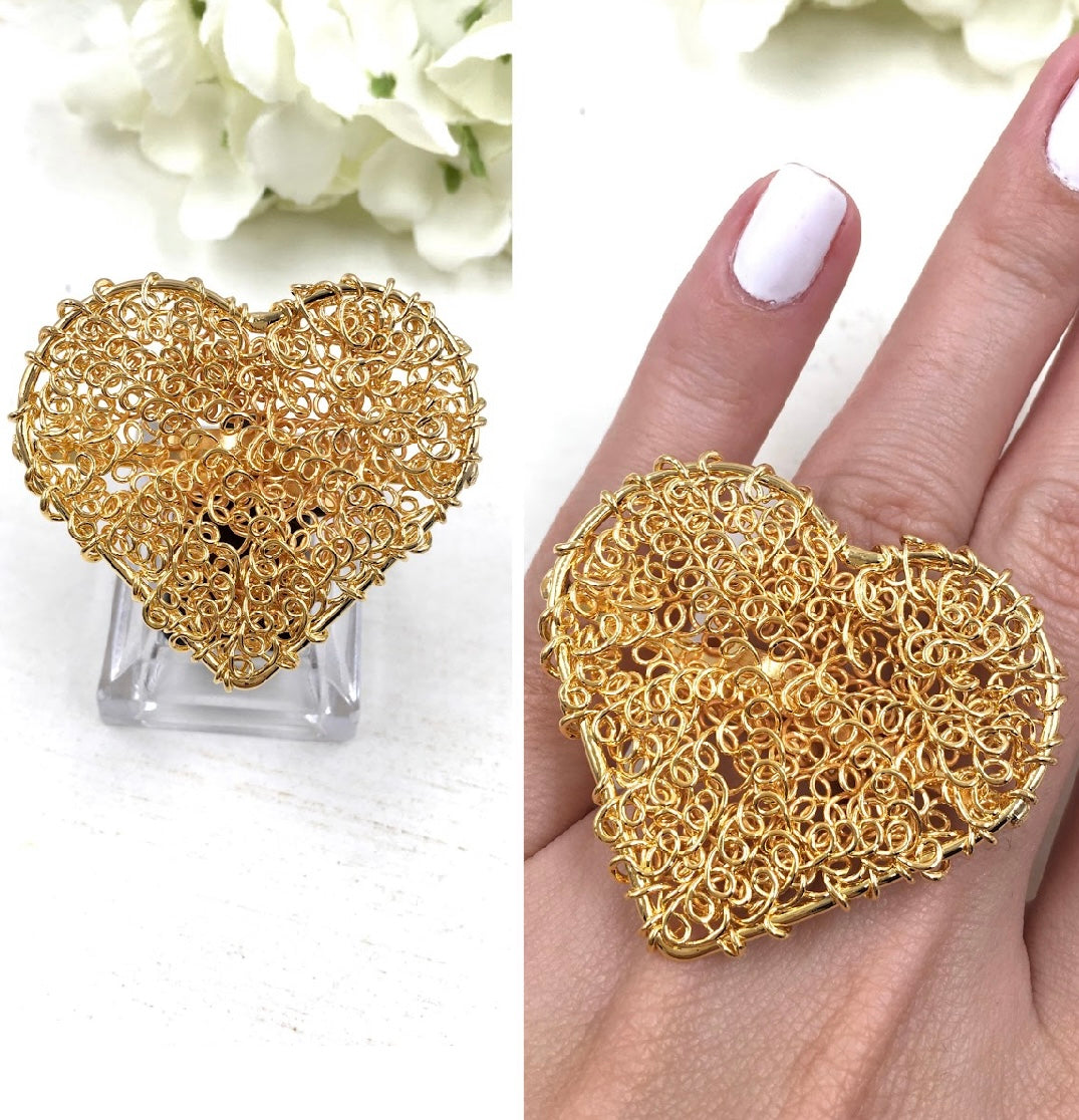 Filigrana heart ring